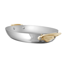 Mauviel Mauviel M'COOK B 5-Ply Oval Pan With Brass Handles, 13.8-In Mauviel M'COOK BZ Oval Pan With Bronze Handles, 13.8-In - Mauviel USA