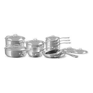Mauviel 1830 Mauviel M'COOK 5-Ply 16-Piece Cookware Set With Cast Stainless Steel Handles Mauviel M'COOK 5-Ply 16-Piece Cookware Set With Cast Stainless Steel Handles - Mauviel USA