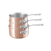 Mauviel Mauviel M’6 S Induction Copper 3-Piece Sauce Pan Set With Cast Stainless Steel Handles Mauviel M’6S 3-Piece Sauce Pan Set With Cast Stainless Steel Handles - Mauviel USA