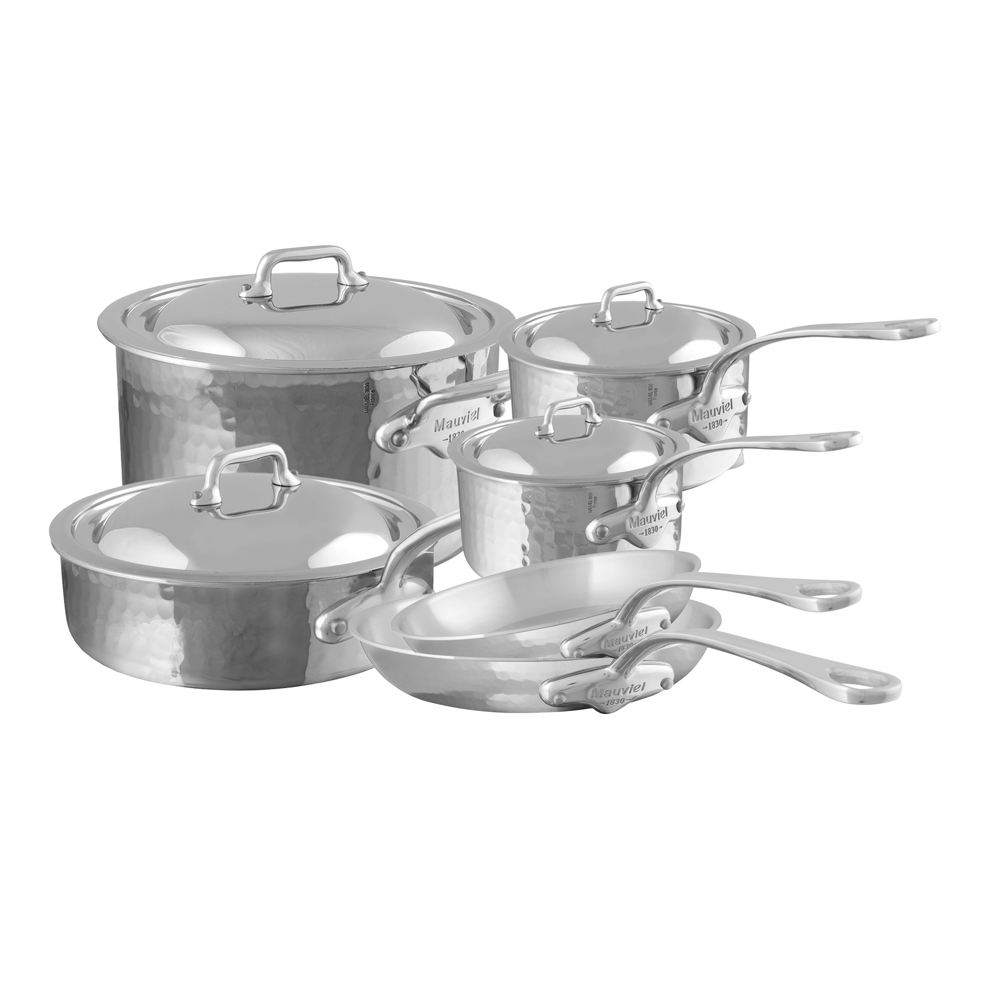 Mauviel 1830 M'ELITE Hammered 10-Piece Cookware Set