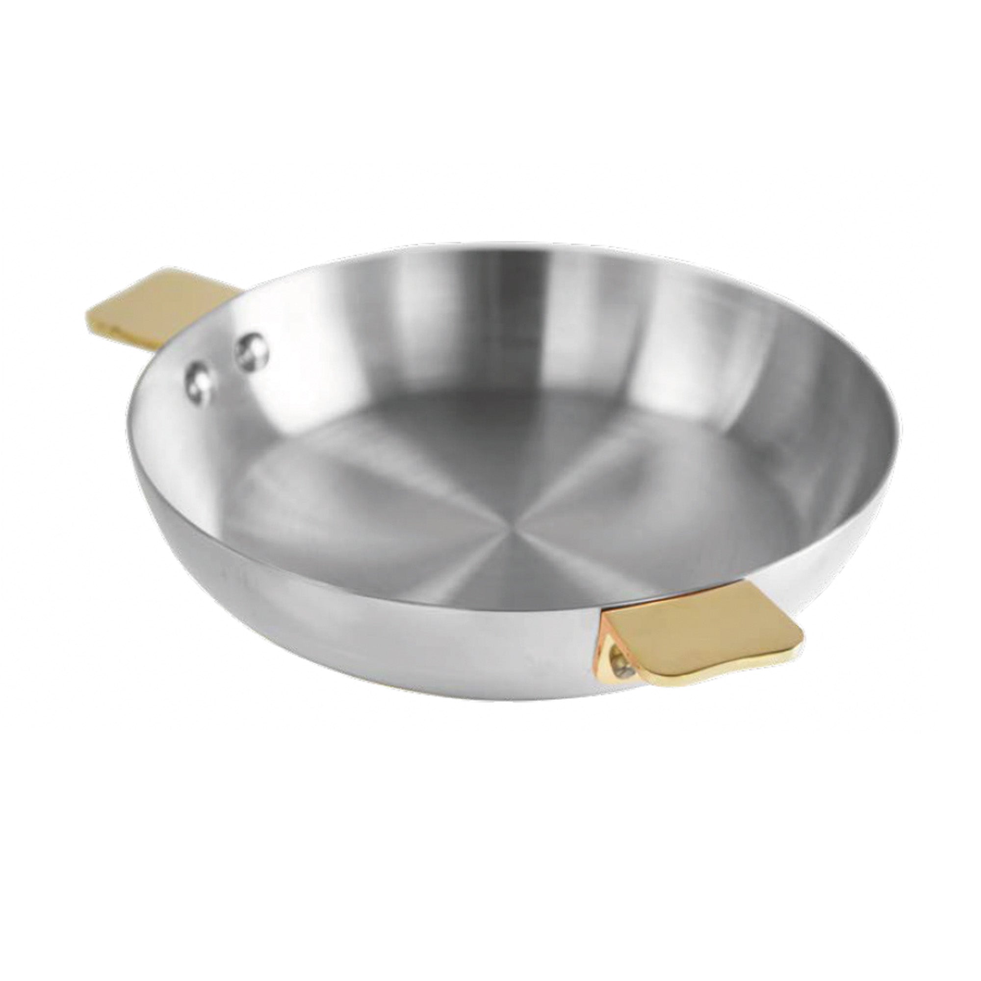 Art Déco Steel Round Pan With Brass Handles, 6.3-In – Mauviel1830