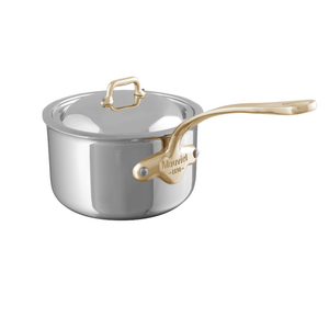 Mauviel1830 Mauviel M'COOK B Sauce Pan 2.6-Qt and Sauce Pan 3.4-Qt With Lid and Brass Handles Set Mauviel M'COOK B Sauce Pan 2.6-Qt and Sauce Pan 3.4-Qt With Lid and Brass Handles Set - Mauviel1830