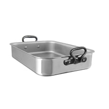 Mauviel Mauviel Stainless Steel Roasting Pan With Rack And Cast Iron Handles, 15.7-In Mauviel M'COOK CI Roasting Pan With Cast Iron Handles, 15.7-In - Mauviel1830