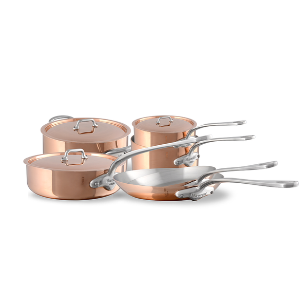 Mauviel M'3 S Copper 10-Piece Cookware Set With Cast Stainless