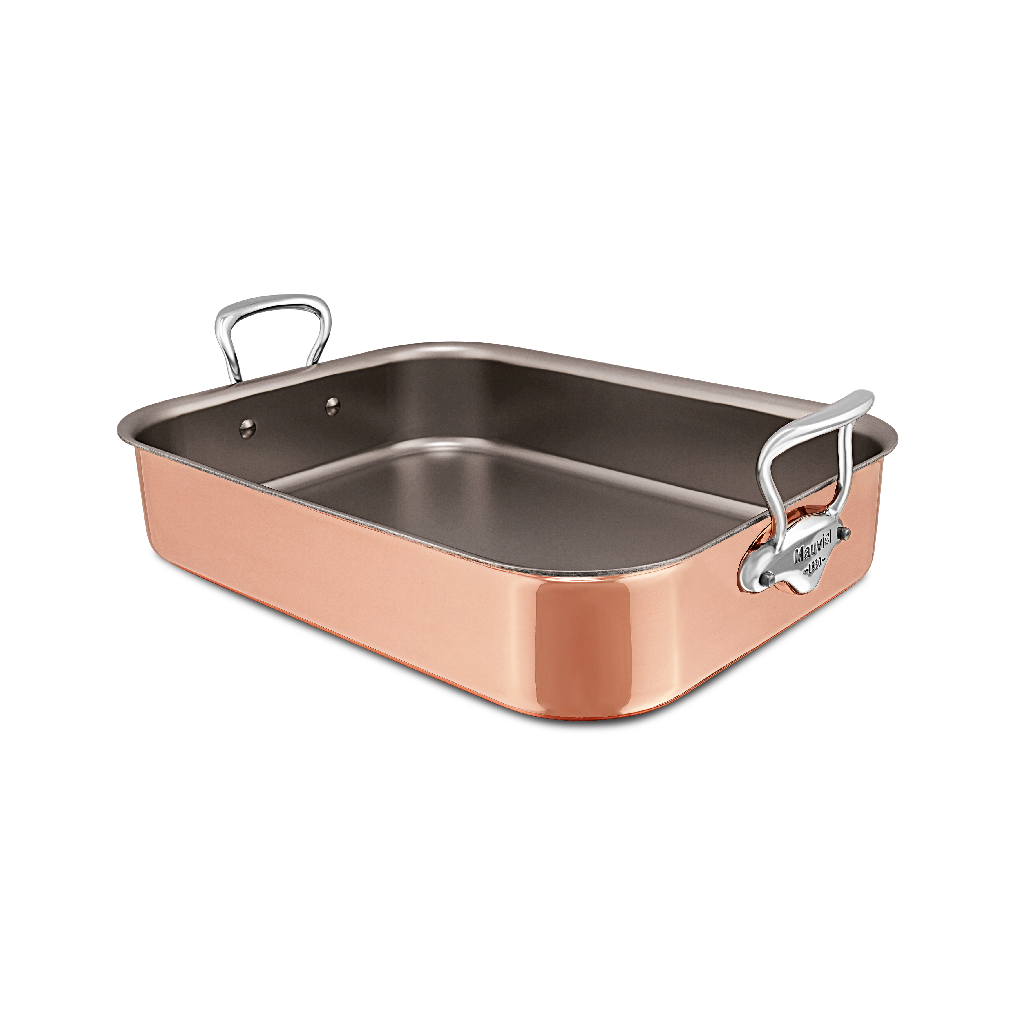Mauviel Copper Roasting Pan With Cast Stainless Steel Handles, 15.7 x 11.8-In - Mauviel1830