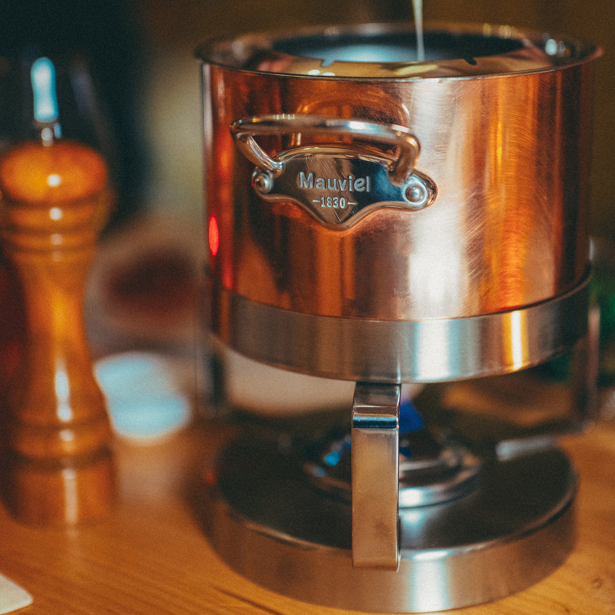 専用品　matfer mauviel 銅鍋　ソトワール　40cm Mauviel M'Heritage M'150 S Copper Fondue Set With Stainless Steel