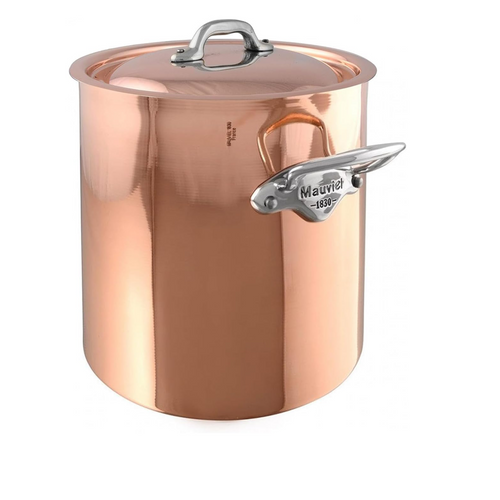 Mauviel M'Heritage 150 S Stockpot With Curved Lid, Cast Stainless Steel Handles, 10.5-Qt