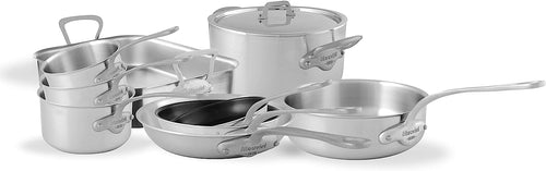 Mauviel M'URBAN 3 SB 10-Piece Cookware Set With Brushed Stainless Steel Handles - Mauviel USA