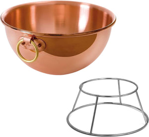 Mauviel 1830 Mauviel M'Passion Copper Egg White Beating Bowl With Ring & Support, 7.7-qt Mauviel M'Passion Copper Egg White Beating Bowl With Ring & Support, 2.8-qt - Mauviel USA