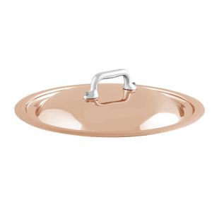 Mauviel USA Mauviel M'6 S Copper Curved Lid With Cast Stainless Steel Handle, 7.8-In Mauviel M'6 S Copper Curved Lid With Cast Stainless Steel Handle, 7.8-In - Mauviel1830