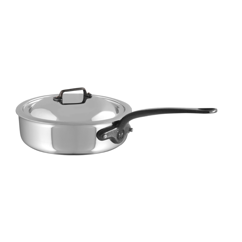Mauviel M'COOK CI Saute Pan With Lid, Cast Iron Handle, 1.8-Qt - Mauviel USA