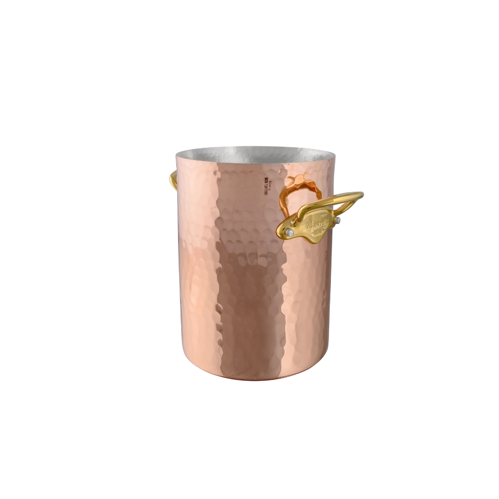 Mauviel M'30 Hammered Copper Wine Bucket With Bronze Handles, 4.3-Quart - Mauviel USA