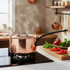 Mauviel M'Heritage M'150 CI Sauce Pan With Lid, Cast Iron Handle, 1.9-Qt - Mauviel1830