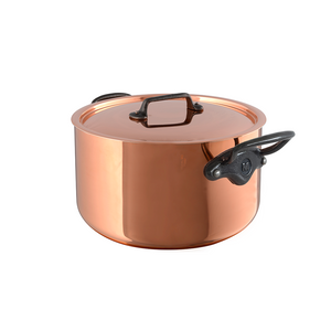 Mauviel M'Heritage 150 CI Copper Stewpan With Lid, Cast Iron Handle, 5.6-Qt