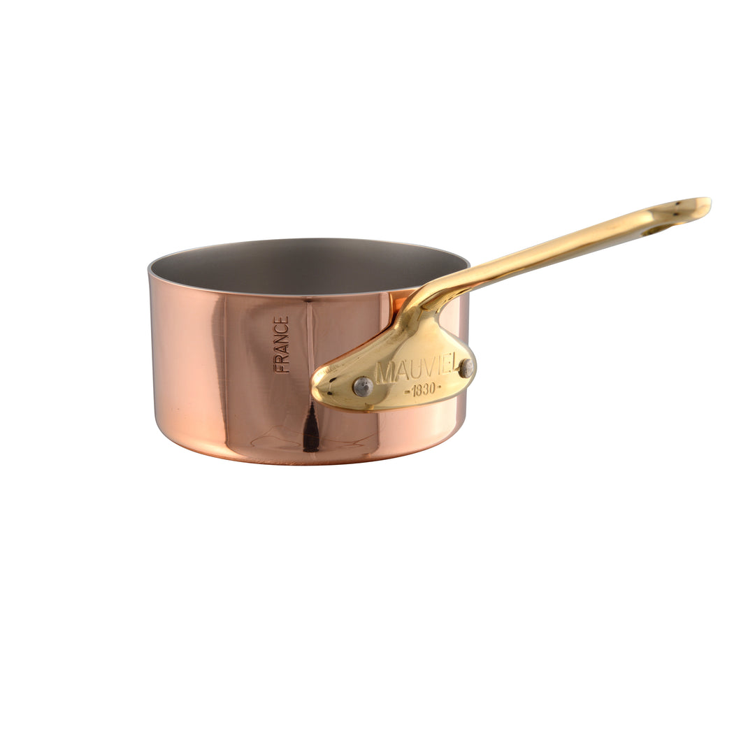 Mauviel M'MINIS Copper Sauce Pan With Brass Handles, 3.5-In
