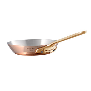 Mauviel 1830 Mauviel M'MINIS Copper Round Frying Pan With Brass Handle, 4.7-In Mauviel M'MINIS Copper Round Frying Pan With Bronze Handle, 4.7-In - Mauviel USA