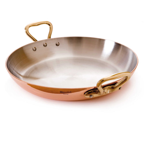 Mauviel M'Heritage 150 B Copper Round Pan With Brass Handles, 12.6-In - Mauviel1830