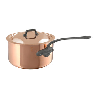 Mauviel M'Heritage 150 CI x Jacques Pepin Sauce Pan With Cast Iron Electroplated Handle, 2.8-Qt