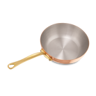 Mauviel M'Heritage M'150 B Copper Chef Pan With Lid and Brass Handle - Mauviel1830