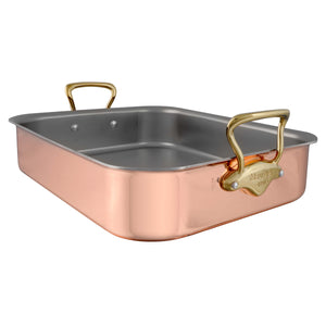Mauviel USA Mauviel M'Heritage 200 B Copper Roasting Pan With Brass Handles, 13.7 x 9.8-In Mauviel M'Heritage 200 B Copper Roasting Pan With Brass Handles, 13.7 x 9.8-In - Mauviel1830