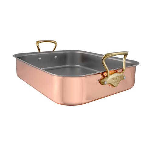 Mauviel M'150 B Roasting Pan With Bronze Handles, 13.7 x 9.8-In - Mauviel USA