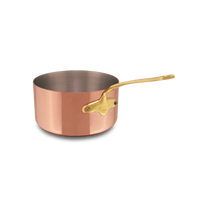 Mauviel M'Heritage M'150 B Copper Sauce Pan With Lid, And Brass Handle, 3.5-Qt