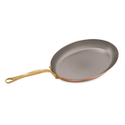 Mauviel M'Heritage M'150 B Copper Oval Frying Pan With Brass Handle - Mauviel1830