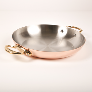 Mauviel Mauviel M'Heritage 150 B Copper Round Pan With Brass Handles Set, 7.9-In Mauviel M'150 B Round Pan With Bronze Handles Set, 7.9-In - Mauviel USA