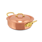 Mauviel M'Heritage M'150 B Copper Rondeau With Lid and Brass Handles - Mauviel1830