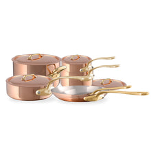 Mauviel Mauviel M'Heritage M'200 B 10-Piece Copper Cookware Set With Brass Handles Mauviel M'Heritage 200 B 10-Piece Copper Cookware Set With Brass Handles - Mauviel1830