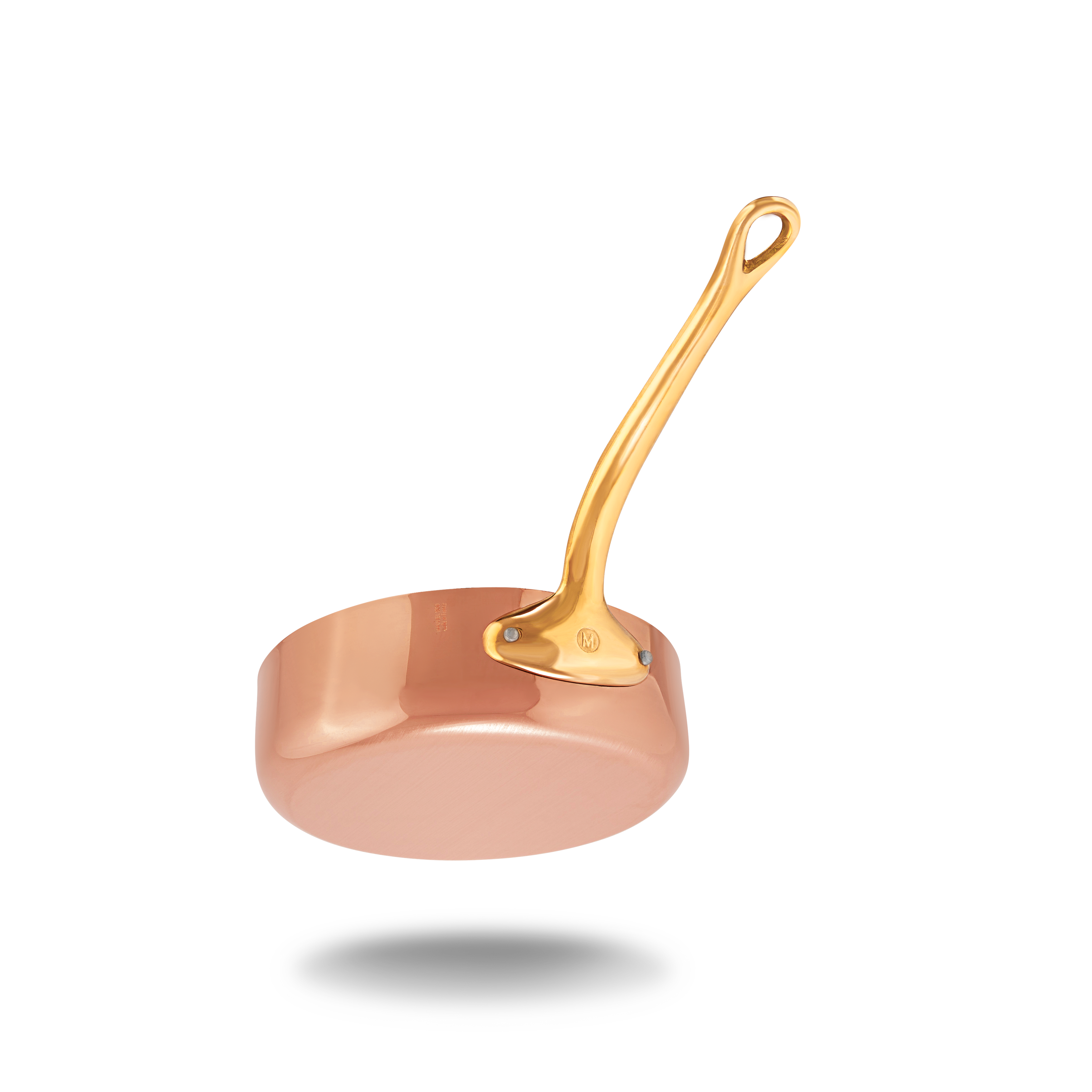 Mauviel M'Heritage M'200 B Copper Saute Pan With Lid, Brass Handle - Mauviel1830