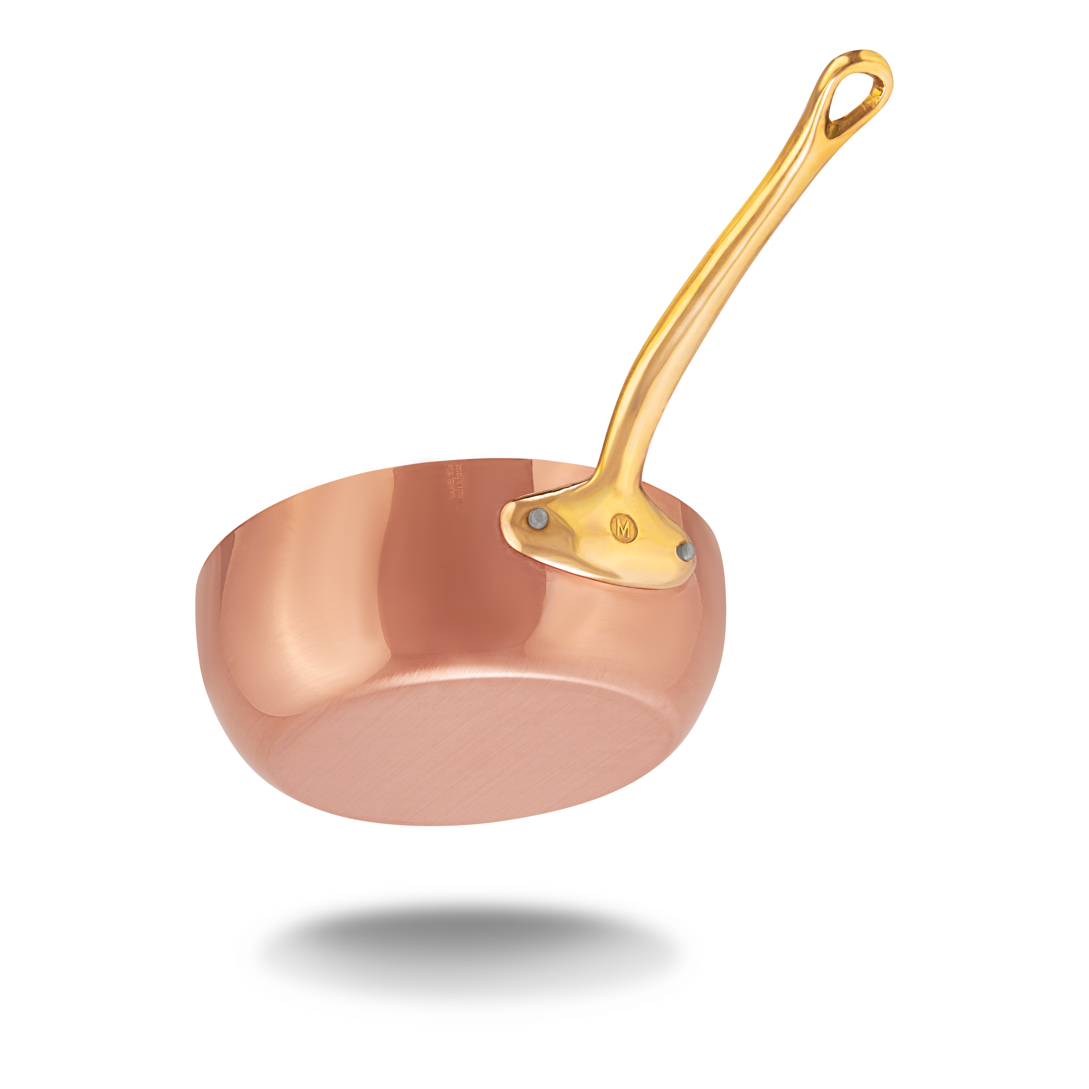 Mauviel M'Heritage M'200 B Copper Chef Pan With Lid, Brass Handle - Mauviel1830
