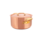 Mauviel M'Heritage M'200 B Copper Stewpan With Lid, Brass Handles - Mauviel1830
