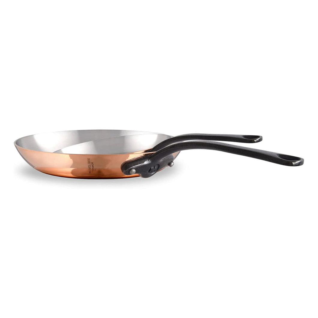 Mauviel M'Heritage M200CI Polished Copper & Stainless Steel 2-Piece Frying Pan 7.87-in and 11.8-in Bundle - Mauviel USA