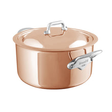 Mauviel Mauviel M'Heritage M'6 S Induction Copper Stewpan With Lid, Cast Stainless Steel Handles, 3.4-Qt Mauviel M'Heritage M'6 S Induction Copper Stewpan With Lid, Cast Stainless Steel Handles, 3.4-Qt