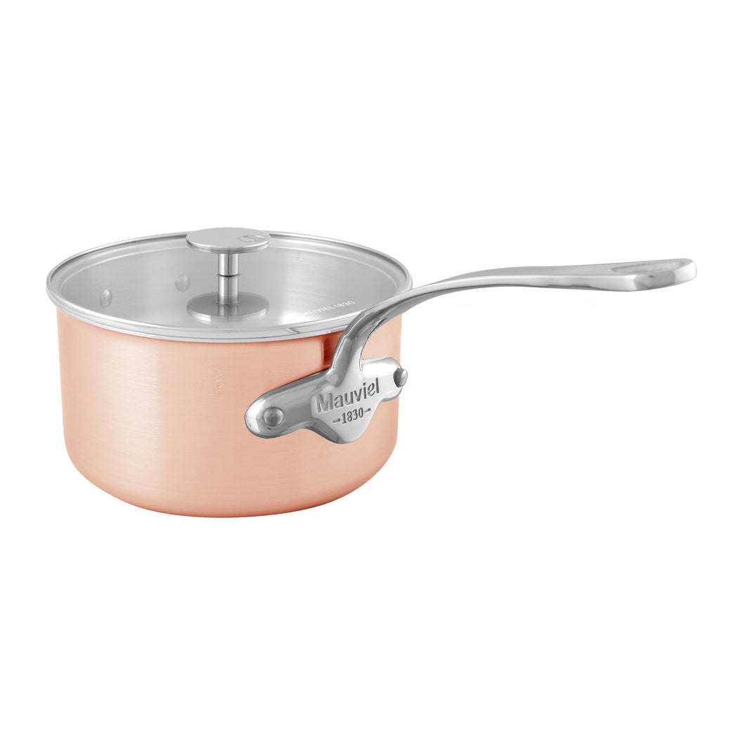 Mauviel M'3S Sauce Pan With Cast Stainless Steel Handle, 1.2-Qt - Mauviel1830