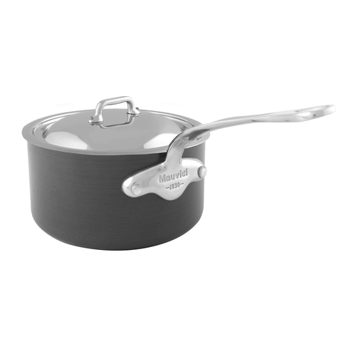 Mauviel M'STONE 3 Sauce Pan With Curved Lid, Cast Stainless Steel Handle, 2.5-Qt