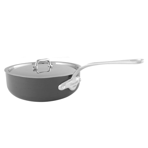 Mauviel M'STONE 3 Saute Pan With Lid, Cast Stainless Steel Handle, 3.7-Qt - Mauviel1830