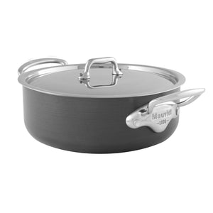 Mauviel M'STONE 3 Rondeau With Lid, Cast Stainless Steel Handles, 3.7-Qt - Mauviel1830
