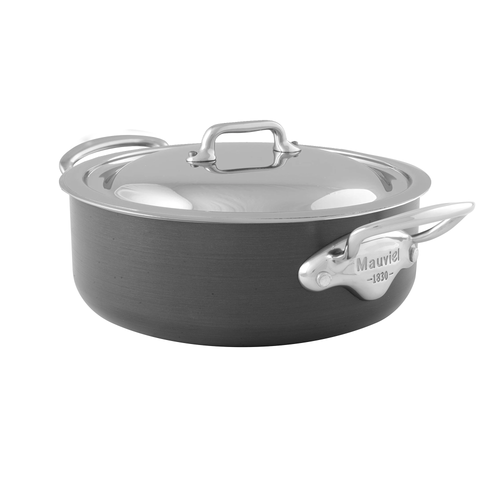 Mauviel M'STONE 3 Rondeau With Lid, Cast Stainless Steel Handles, 6-Qt