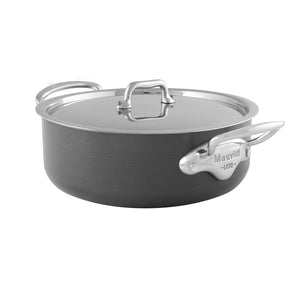 Mauviel M'STONE 3 Rondeau With Lid, Cast Stainless Steel Handles, 6-Qt - Mauviel1830