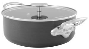 Mauviel 1830 Mauviel M'STONE 3 Rondeau With Glass Lid, Cast Stainless Steel Handles, 3.7-Qt Mauviel 1830 M'STONE 3 Rondeau With Glass Lid, Cast Stainless Steel Handles - Mauviel USA