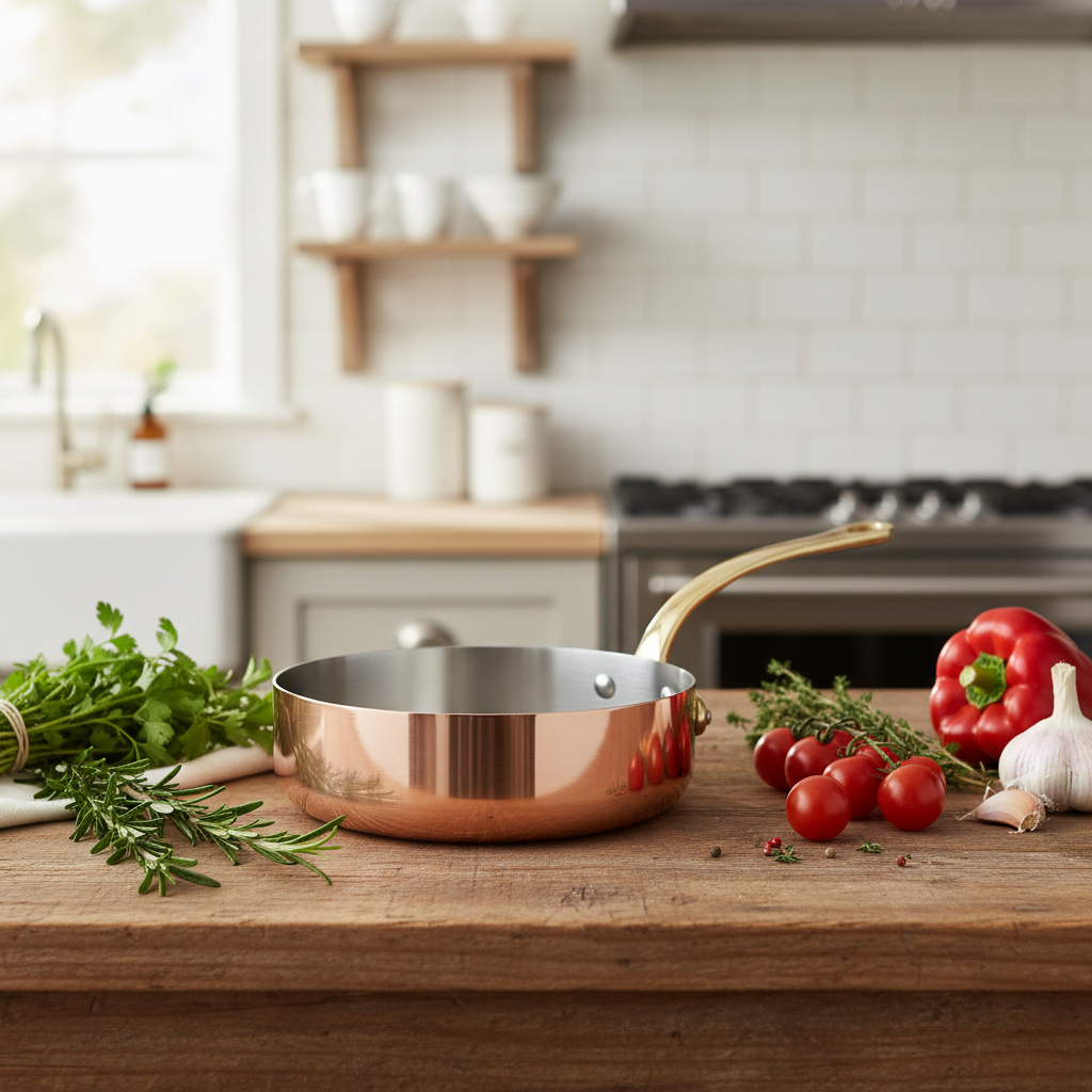 Mauviel M'Heritage M'250 B Copper Saute Pan With Brass Handle - Mauviel1830