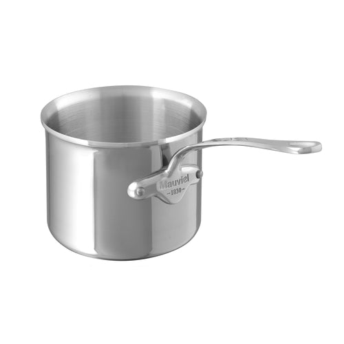 Mauviel Stainless Steel Bain Marie/Double Boiler, Cast Stainless Steel Handle, 1.8-Qt