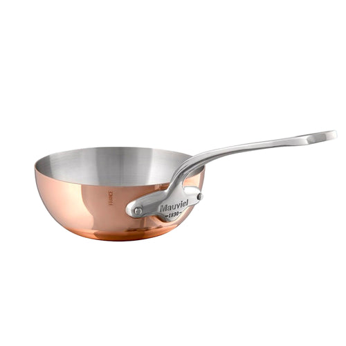 Mauviel M'Heritage M'150 S Copper Chef Pan With Cast Stainless Steel Handle, 3.6-Qt