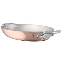 Mauviel Mauviel M'Heritage 150 S Copper Oval Pan With Cast Stainless Steel Handles, 11.8-In Mauviel M'Heritage M150S Oval Pan With Cast Stainless Steel Handle, 11.8-In - Mauviel USA