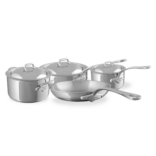 Mauviel M'COOK 7-Piece Cookware Set With Cast Stainless Steel Handles - Mauviel USA