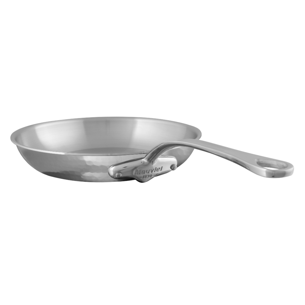 Mauviel M'ELITE Hammered 5-Ply Frying Pan With Cast Stainless Steel Handles - Mauviel1830