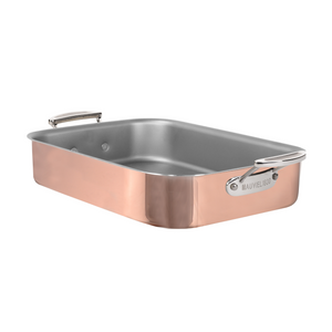 Mauviel M'COPPER 360 Copper Roasting Pan With Stainless Steel Handle, 13.5 x 9.1-In - Mauviel USA
