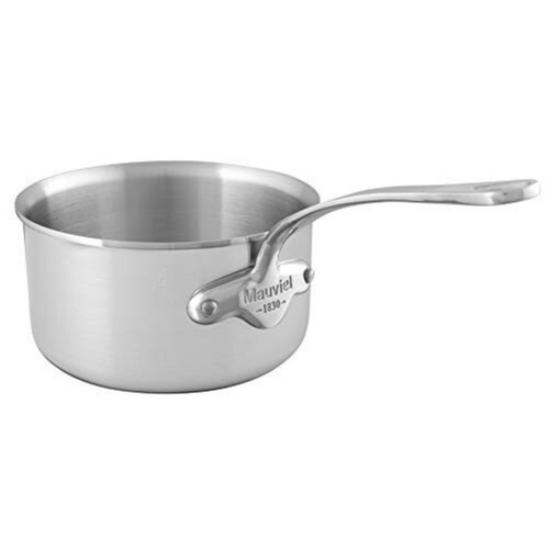 Mauviel M'URBAN 3 Tri-Ply Brushed Stainless Steel Sauce Pan With Cast Stainless Steel Handle, 3.4-Qt - Mauviel USA